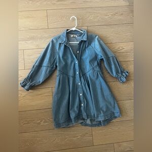 Free People We The Free Hannah Denim Mini Dress size xs